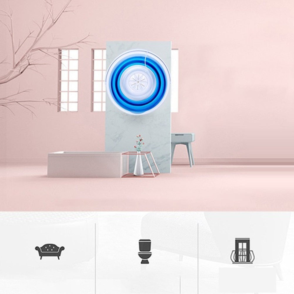 Mini Portable Ultrasonic Turbine Washing Machine