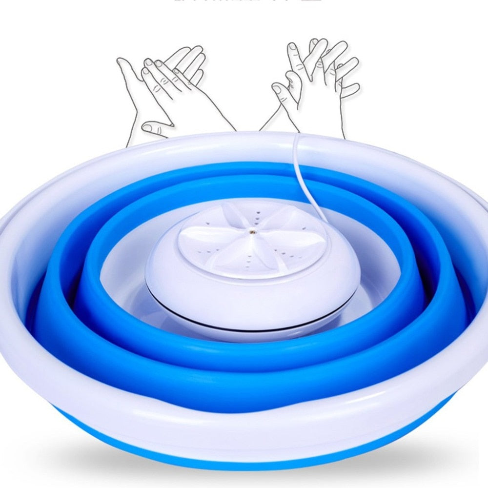 Mini Portable Ultrasonic Turbine Washing Machine
