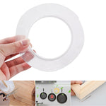 Transparent magic nano-tape washable reusable double-sided
