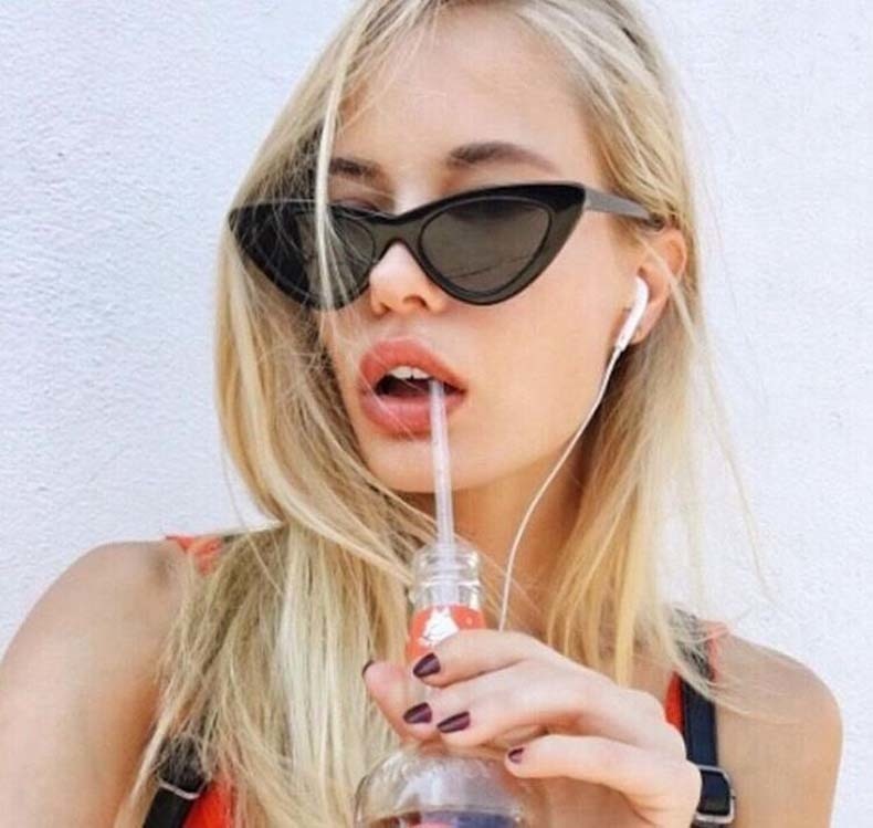 Women's sexy cat eye sun glasses - Cat3
