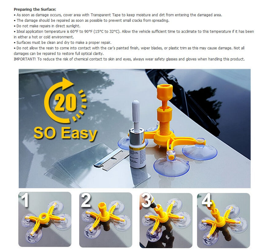 Window Glass Crack Repair Tool