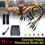 11pcs Pull Rope Fitness Exercises Resistance Bands Set