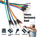 11pcs Pull Rope Fitness Exercises Resistance Bands Set