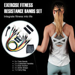 11pcs Pull Rope Fitness Exercises Resistance Bands Set