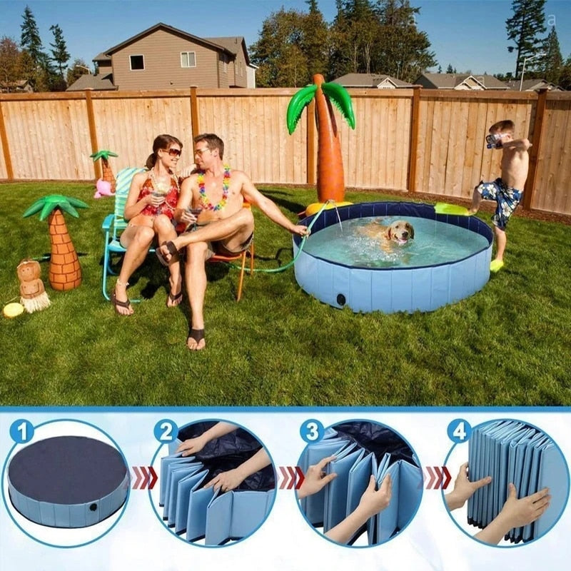 Dog Pool Foldable Swimming Pool for Dogs Cats Kids